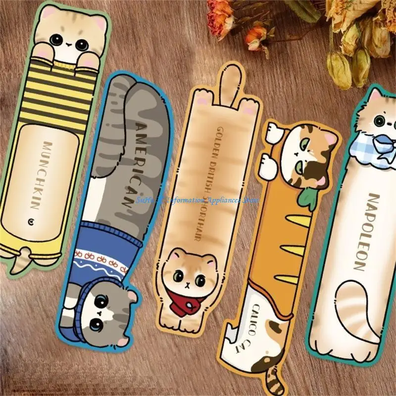 

30Pieces Cats Animal Paper Bookmarks 1.6x5.6Inch Bookmarks Book Page Divider for Book Lover Reader Teacher Student