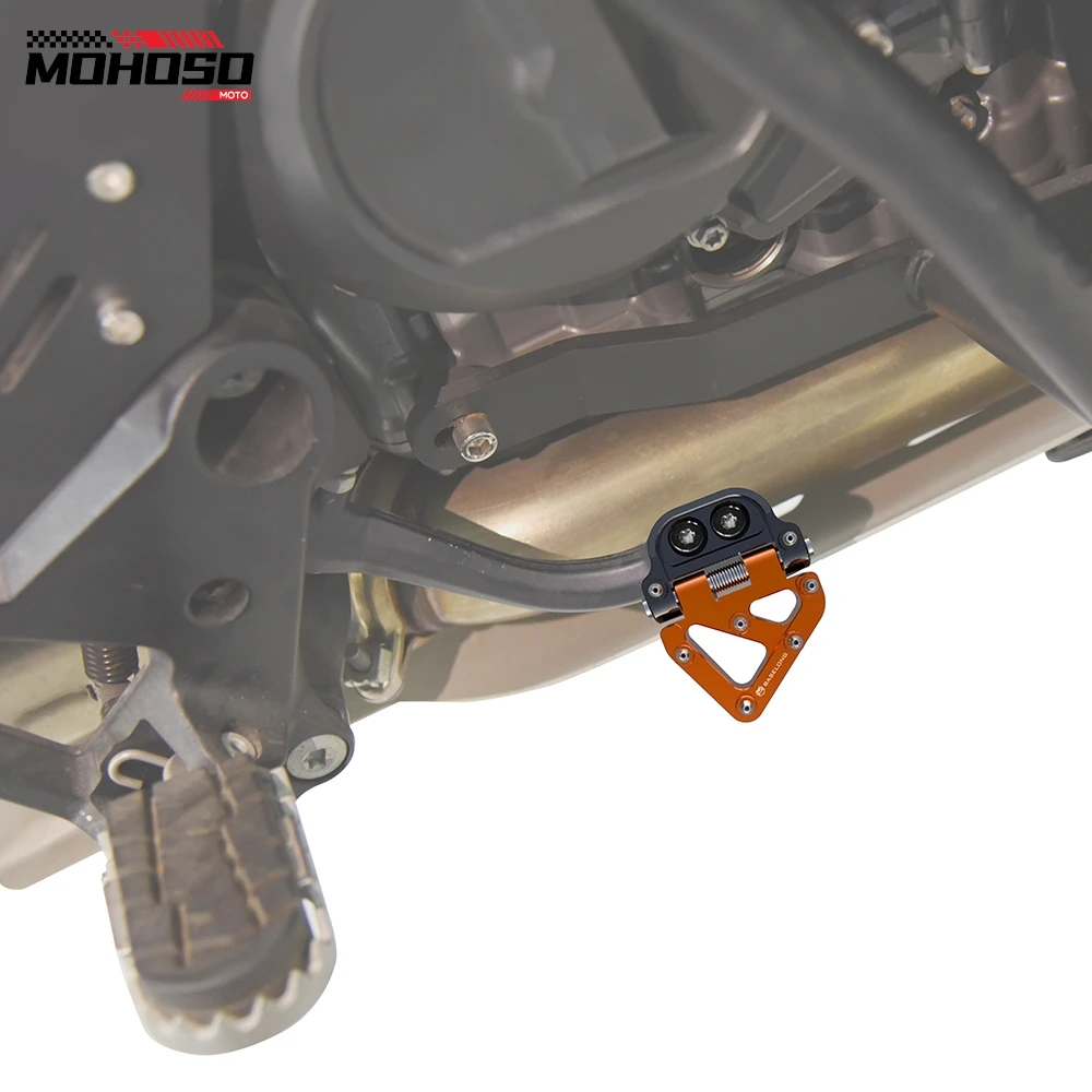 

890SMT Motorcycle Accessories CNC Aluminium Folding Rear Brake Pedal Step Tip Plate For 890 SMT/SM T 890SM T 2023 2024 2025