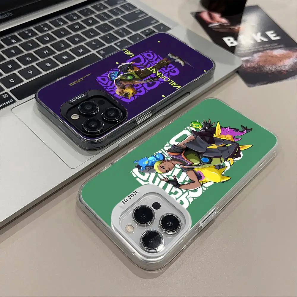 

Чехол для мобильного телефона Valorant Gekko для iPhone 17, 16, 14, 13, 12, 11 X XR XS 8 7 Pro Max Plus, полупрозрачный цветной защитный чехол