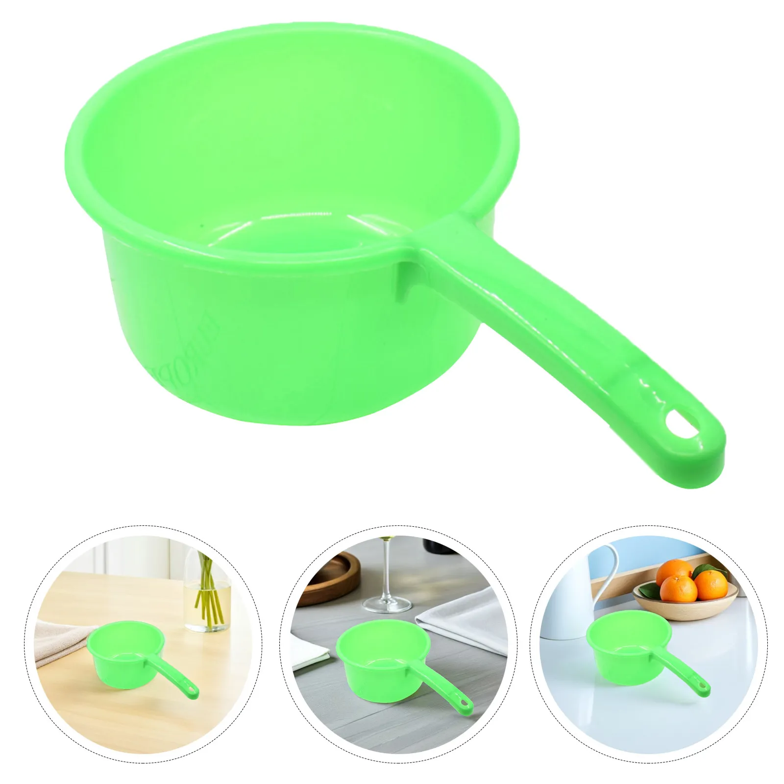 Plastic Large Water Ladle Long Handle Solid Color Non Toxic Environment Friendly Home Kitchen Water Scoop Bathing Watering