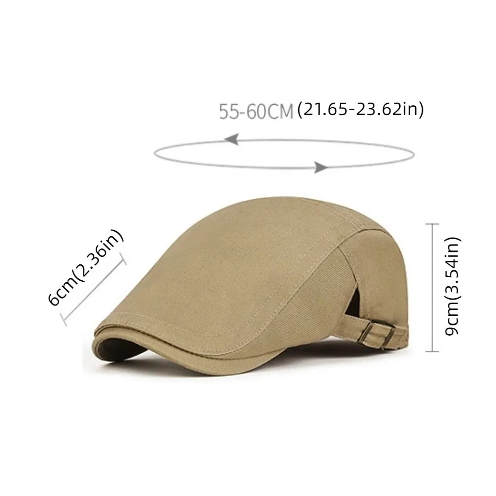 Fashion Solid Color Men Beret Hat Korean Style British Style Mesh Flat Cap Casual Adjustable Forward Peaked Cap Painter Cap