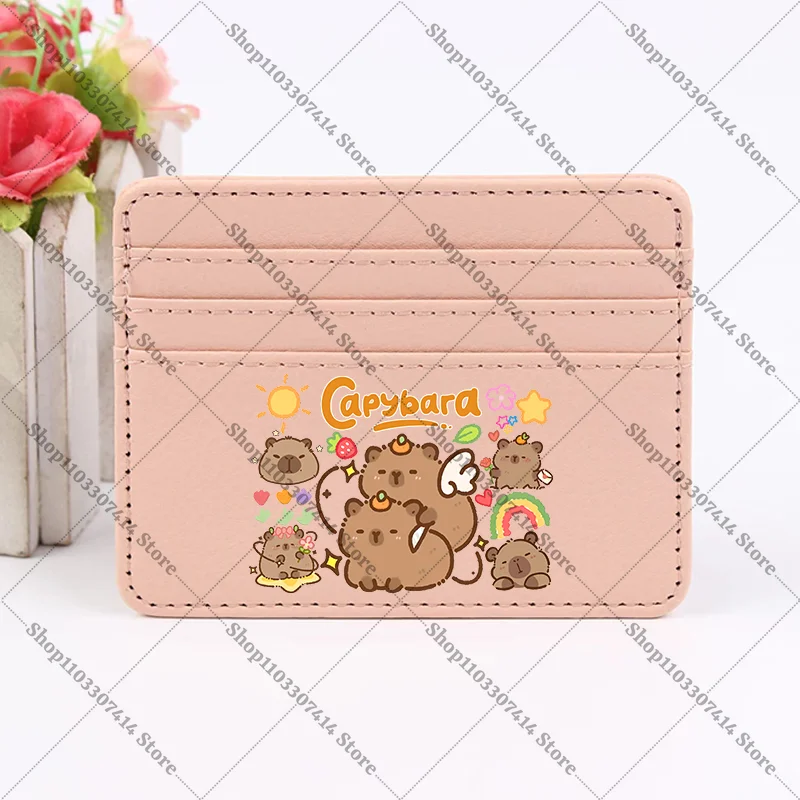 

Кошелек-картхолдер с мультяшной капибарой для девочек, аниме-стиль, повседневный, из ПУ, милый кошелек для монет, модный чехол для ID-карт, сумка-кейс, подарки 2026