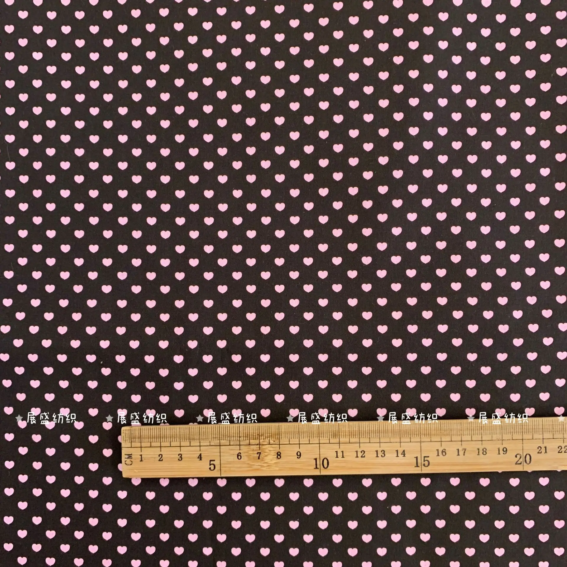 140x50cm 40s Reiner Baumwollstoff mit kleinen Herzen für DIY Handgefertigte Taschen, Haaraccessoires, Haustierkleidung, Nähstoff – Detail 11