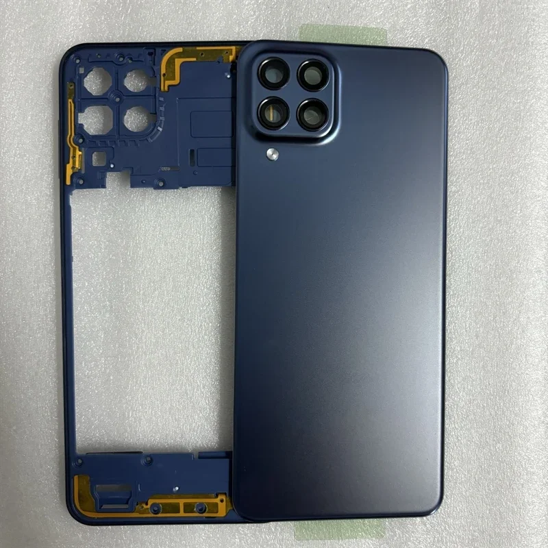 For Samsung Galaxy M33 5G m336b/M53 full housing case middle frame battery back cover rear door with camera lens repair parts