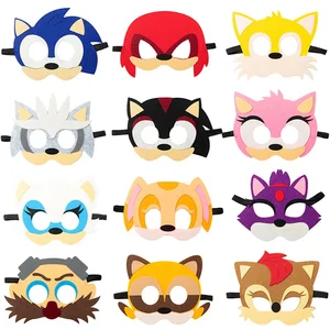 Kinderschallmaske, Dragon Ball Z, Halloween Superhelden -Masken, Weihnachts- und Geburtstagsfeier, Mario Cosplay Mask 8 Hauptverkaufsfreunde von Sonic - №2