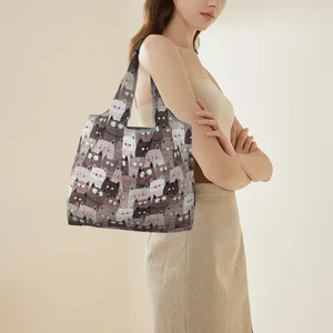 1pc Mode Folding Impression umweltfreundliche Klappeinkaufstasche Praktische Taschen 8 Hauptverkaufs -Tasche - №8