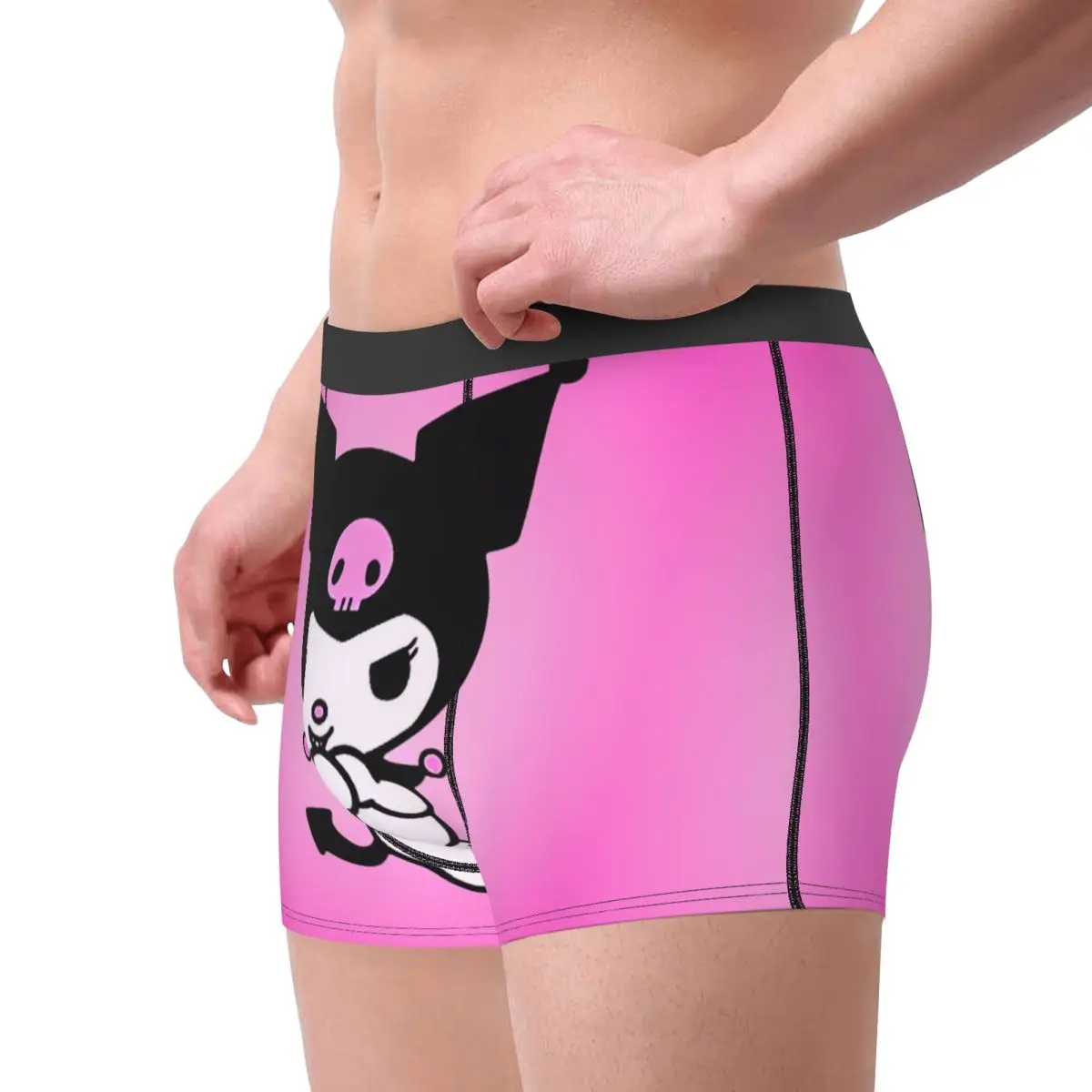 مخصص Kuromi موضة فيلم الملابس الداخلية الرجال تنفس لطيف طباعة Kawaii سراويل داخلية للرجال السراويل سراويل لينة السروال للذكور