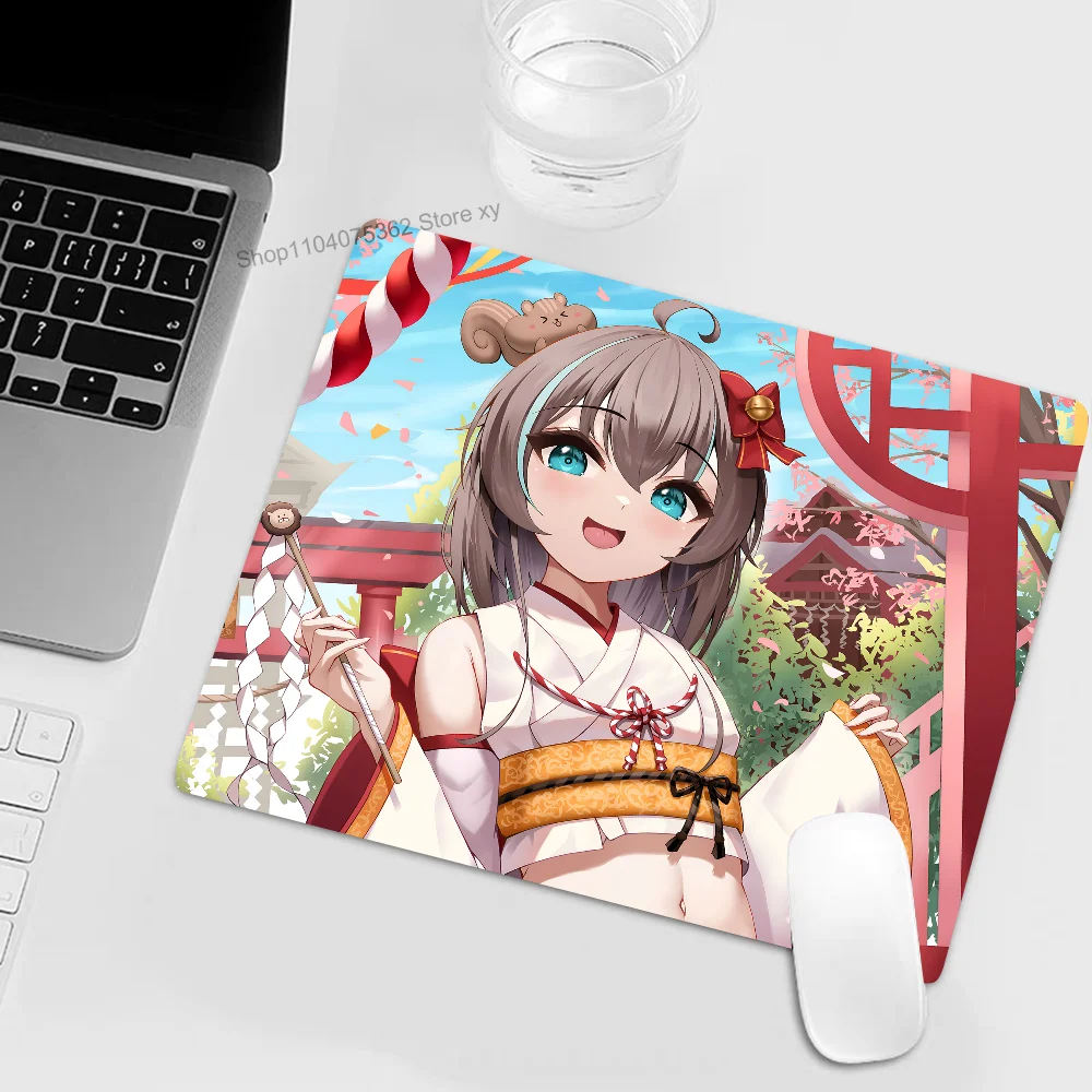 Game Anime Hololive Vtube Natsuiro Matsuri Mousepad Small LockEdge Mouse Pad For Gamers Computer Desk Pad Rectangular Anti-slip