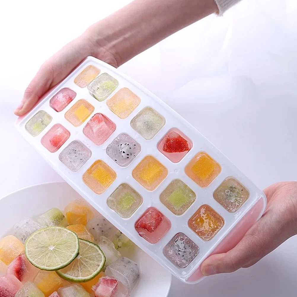 

2pcs Cube Molds With Lids Reusable High Quality Ice Trays For Home Bar Restaurant Assorted Colors Long Lasting Odor Free Easy