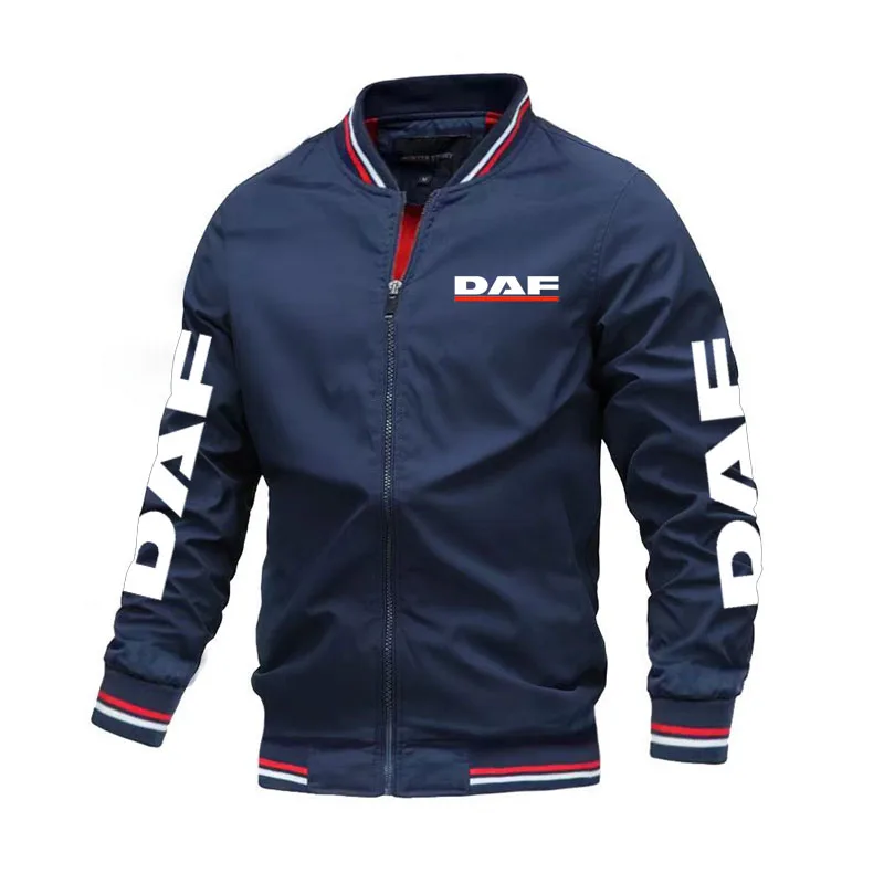 Autumn Men\'s jacket Truck DAF logo printing Hip hop Street casual sports men\'s motorcycle jacket Baseball jacket Men\'s Coat