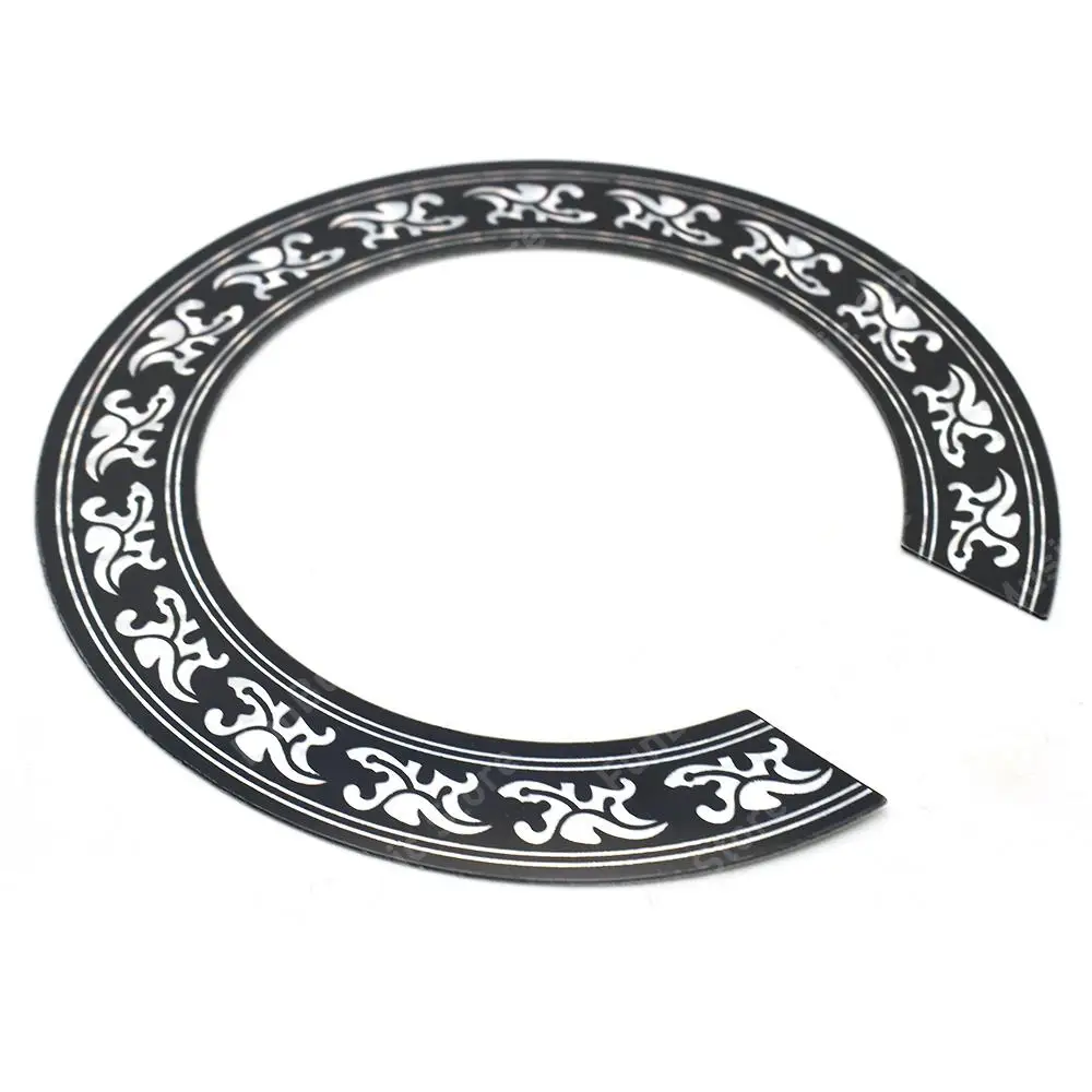 92mm 104mm Hard PVC Guitar Circle Sound Hole Rosette Inlay Sticker for Acoustic Guitars Decal Accessories