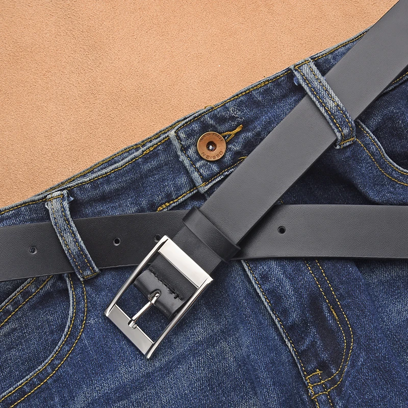 Neuer Luxusgürtel für Herren, PU-Ledergürtel mit Metallstiftschließe, hochwertiger Gürtel einer bekannten Marken-Designer-Marke, Jeansgürtel für Herren – Detail 6