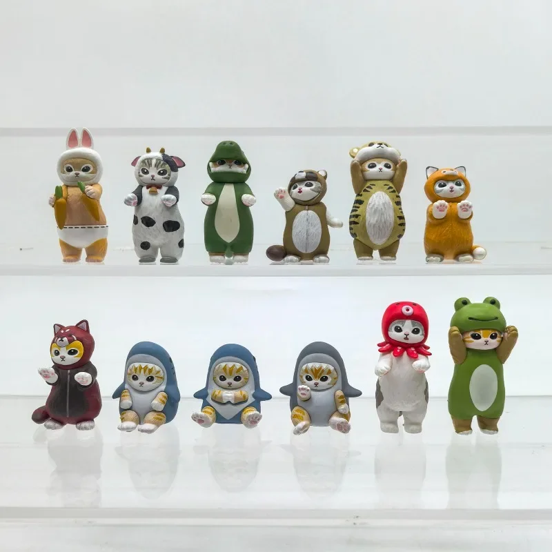 

Anime Mofusand Cute Shark Cat Action Figure Kawaii Cats Mini Blind Box Toys Collection Desktop Ornaments Kids Birthday Gifts