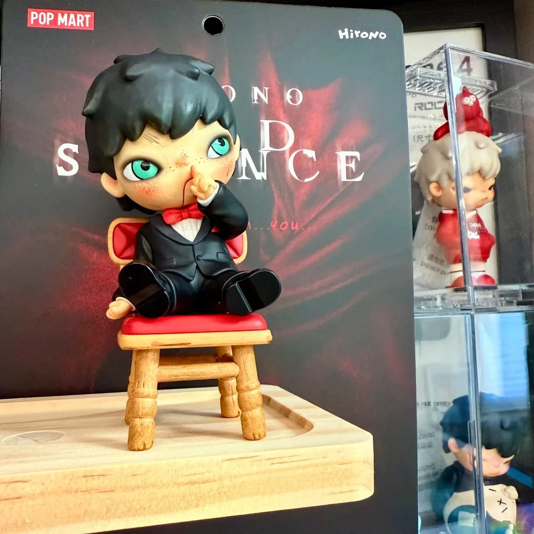 

POPMART Hirono × фигурка Dead Silence, ограниченная серия, подвесная карта, экшн-персонаж, кукла, модель, аниме-фигурка, подарок-сюрприз