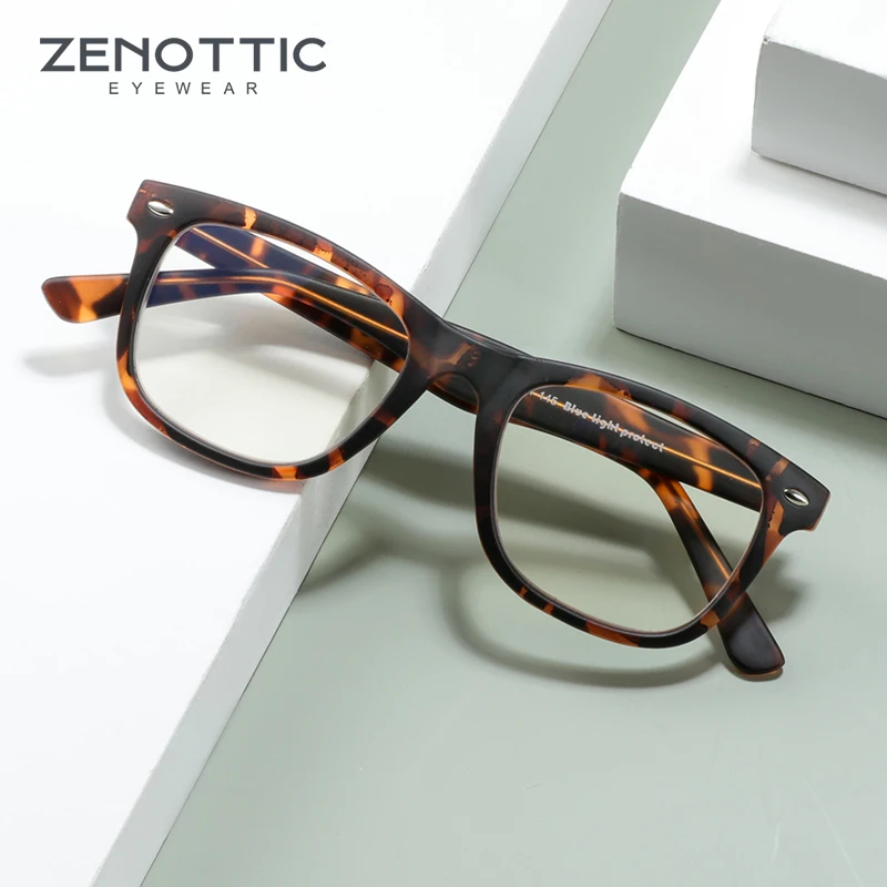 ZENOTTIC Anti Blue Light Blocking Glasses Anti Eye Strain Headache (Sleep Better) Unisex UV400 Transparent Lens Computer Eyewear