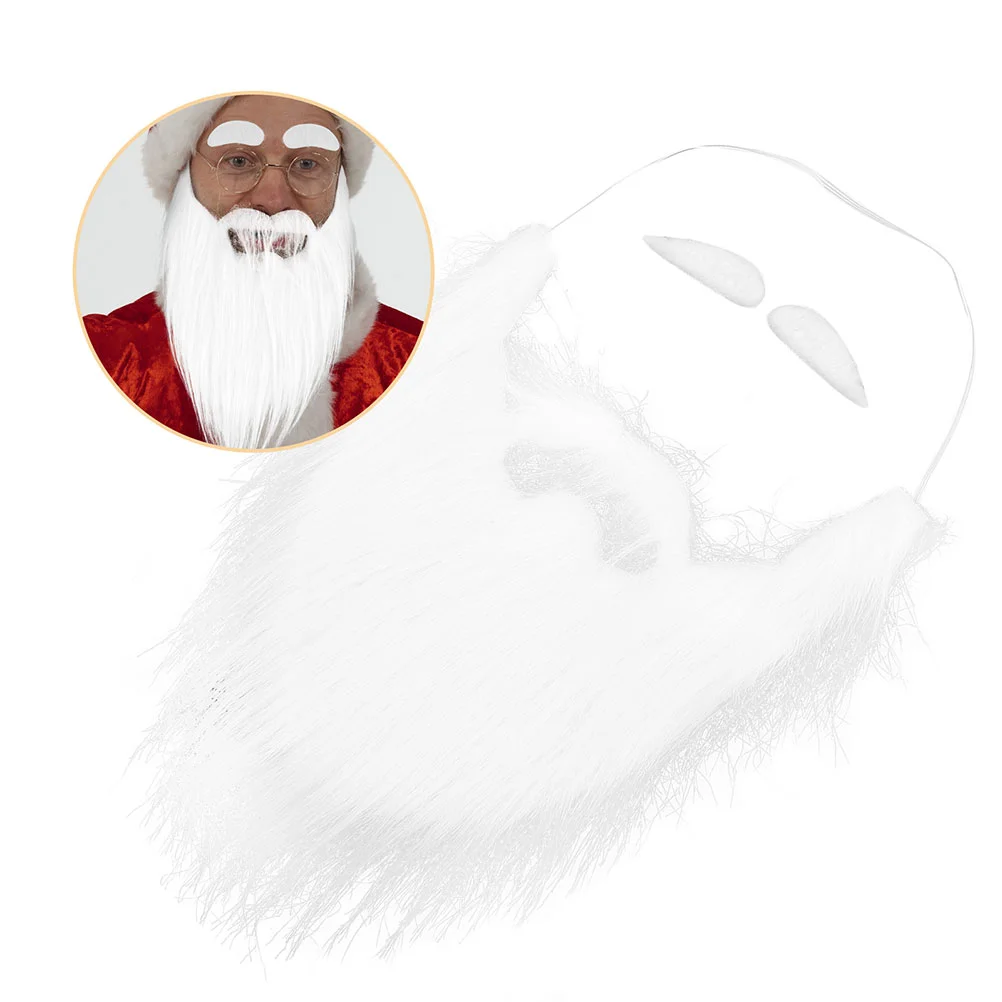 

Santa Claus Cosplay Christmas Beard Eyebrows Fake Mustache Party Funny Prop for Elder