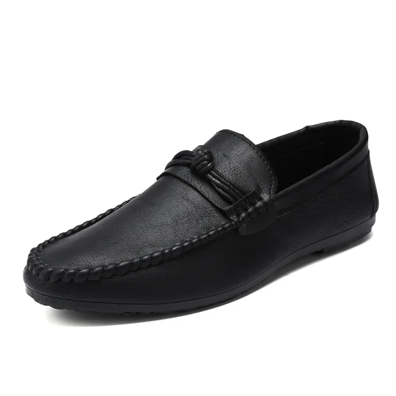 Soft Spring Men Loafers Slip on Classic Men Moccasins Leather Casual Shoes for Men Flats Footwear Botas Para Hombre  Zapatillas