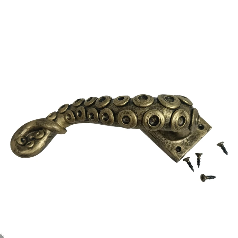 Handmade Vintage Unique Antique Octopus Door Handle 7 Inches Home Decor Fancy Drawer Shelf Cabinet Pulls