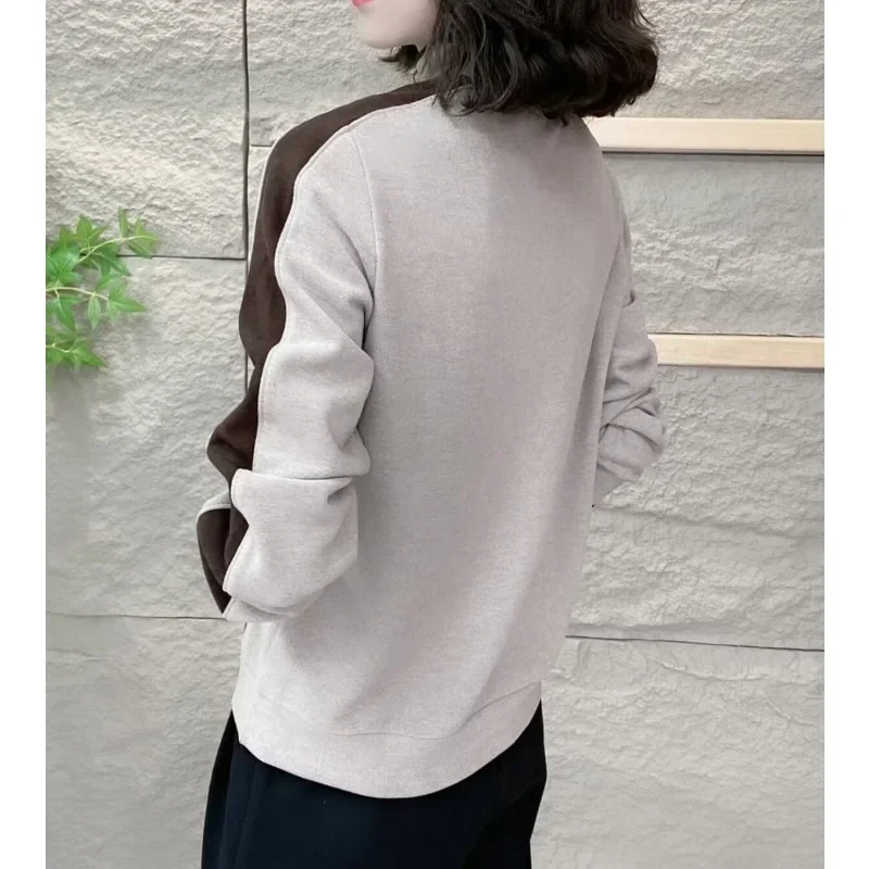 Desgaste casual fora com top de diamante versátil e pilling quente