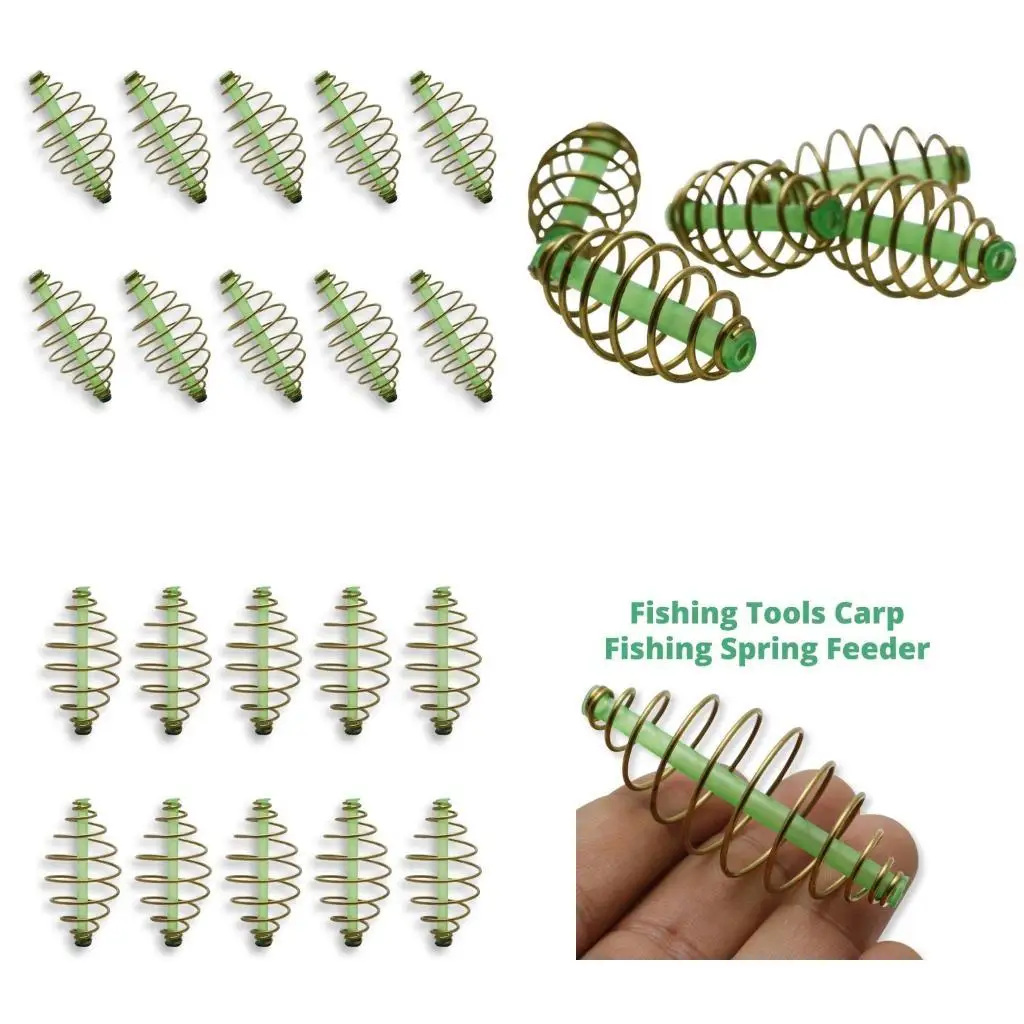 

Y1UC Fishing Equipment Feeder Basket Baits Thrower Feeder Coil Inline Method Feeder