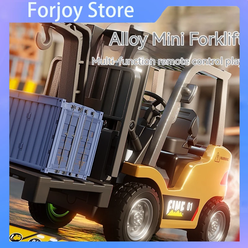 

Мини-сплав 2,4G игрушка-вилочный погрузчик с дистанционным управлением и двойным управлением без задержки для детей и мальчиков, портативный симулятор, инженерный автомобиль