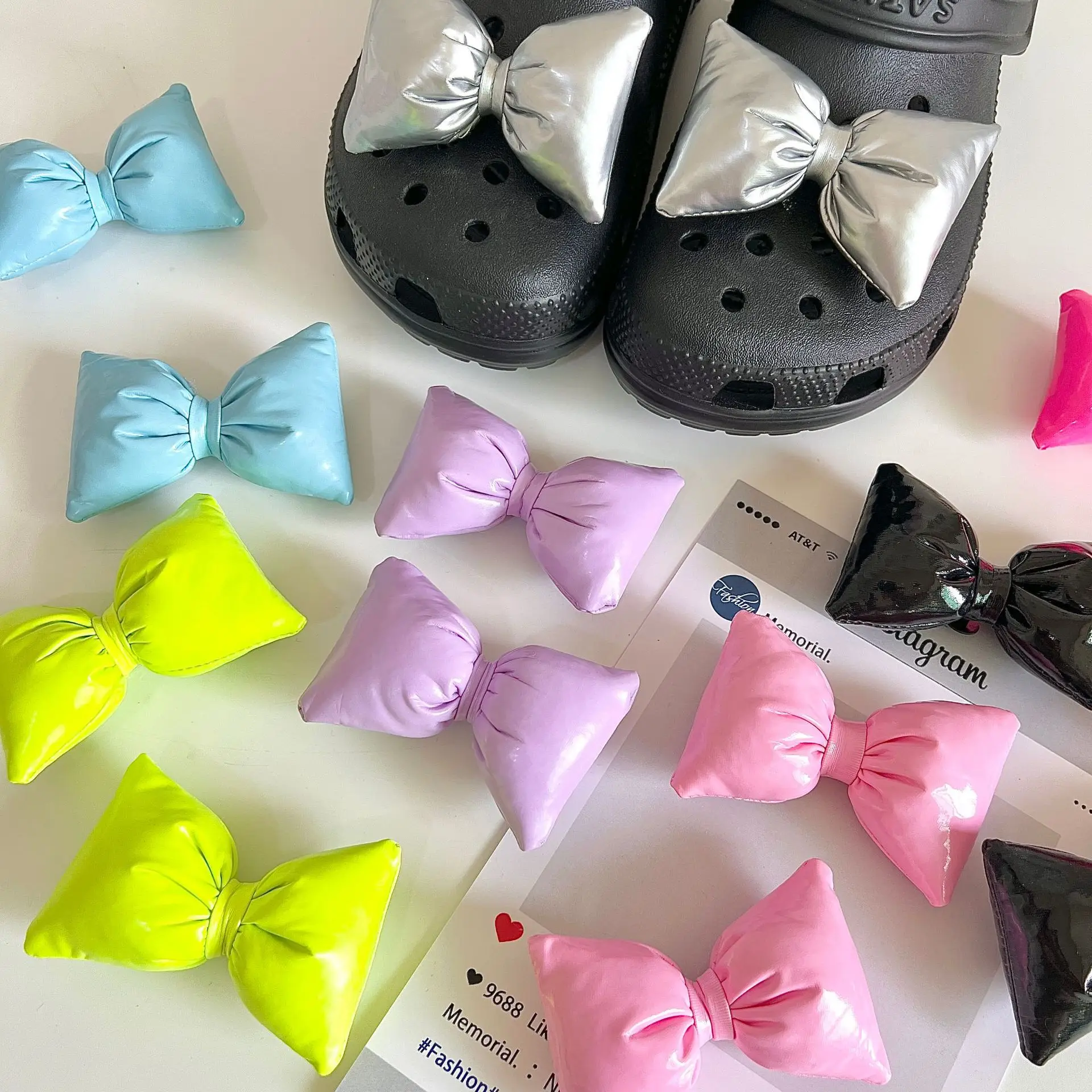 جديد القطن شغل القوس الملحقات ثقب إكسسوارات الأحذية أبازيم الأحذية زهور الأحذية الديكور العلوي #2