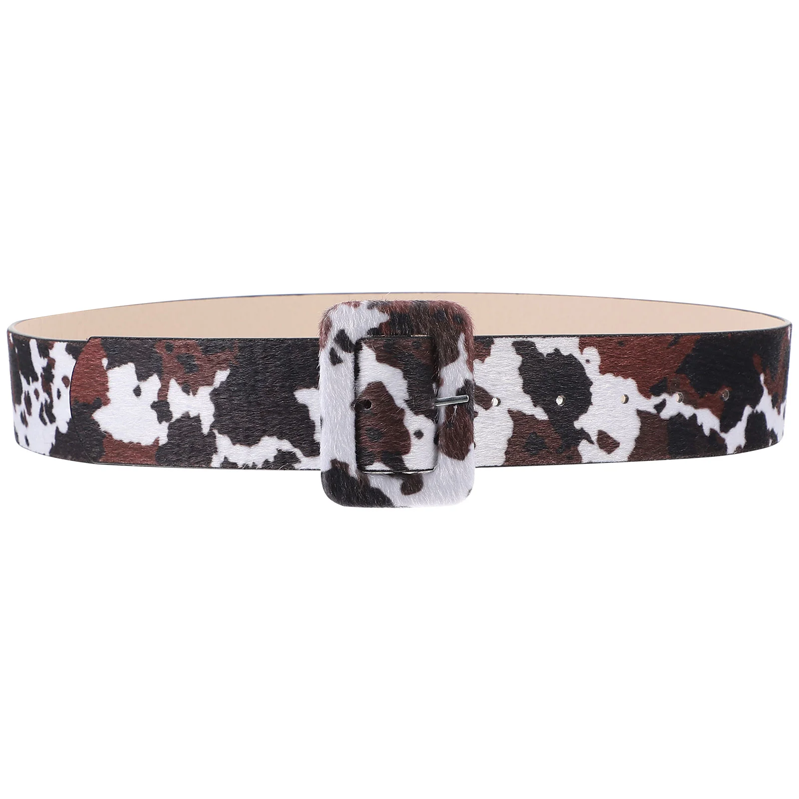 Belt Jeans Decor PU Cow Pattern Wristband Waist Lady Cinch Adjustable