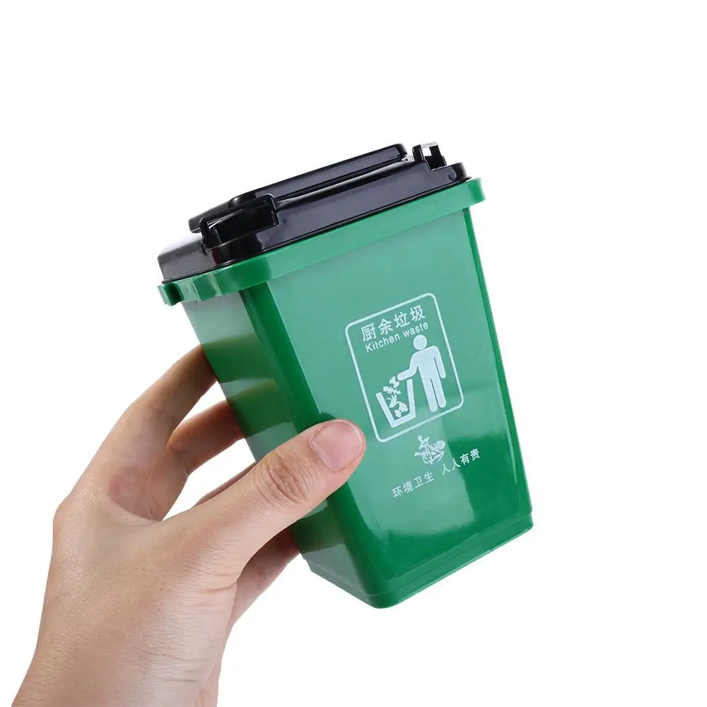 Lata de armazenamento para casa decoração brinquedos mini classificação de lixo organizador de mesa lata de lixo modelo mini lixeira mini lata de lixo organizador de caneta