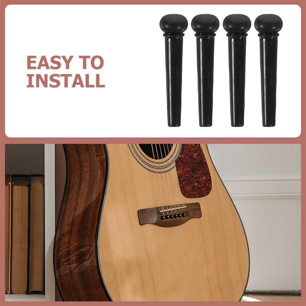 

12pcs Acoustic Guitar Bridge Pins Brass Tone Enhance Clarity Sustain Brightness Easy Install Remove Sturdy Portable Accessories