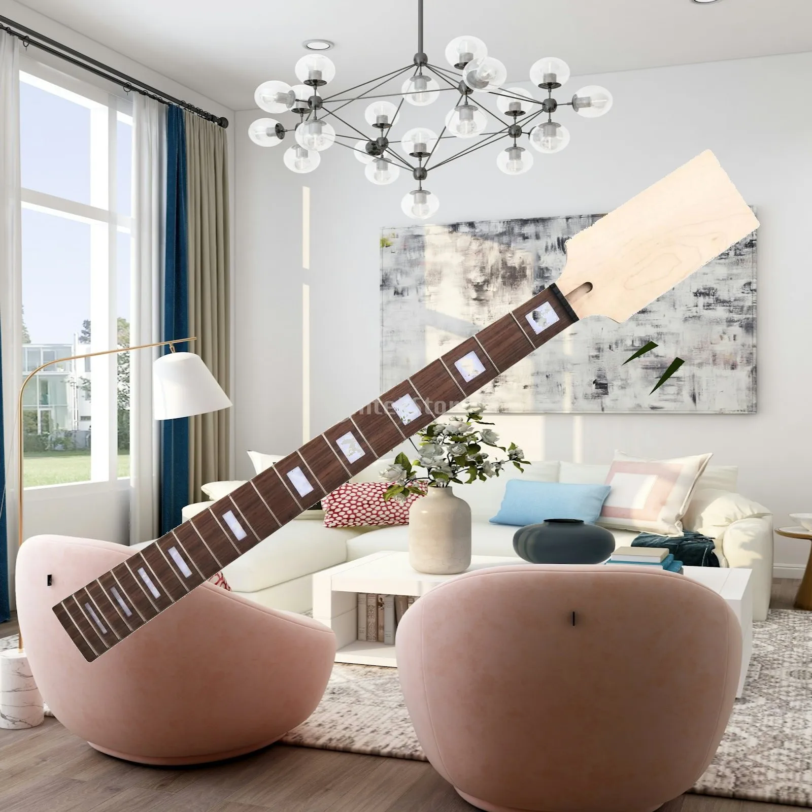 34 Inch DIY Electric Bass Neck Replacement Maple and Rosewood for Bass Guitar Accessories