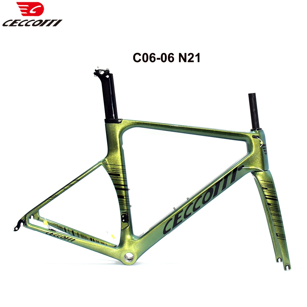 CECCOTTI-Chameleon Color Bicycle Frame, T1000 Full Carbon Road Bike Frameset