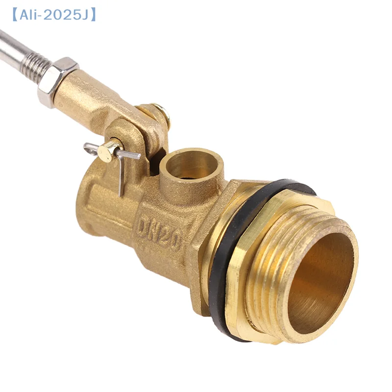 1Pcs 1/2" 3/4" 1" Brass Float Valve Cold And Hot Water Tank Floating Ball Valve Toilet Valve SS201 Stem Flow Control Cistern