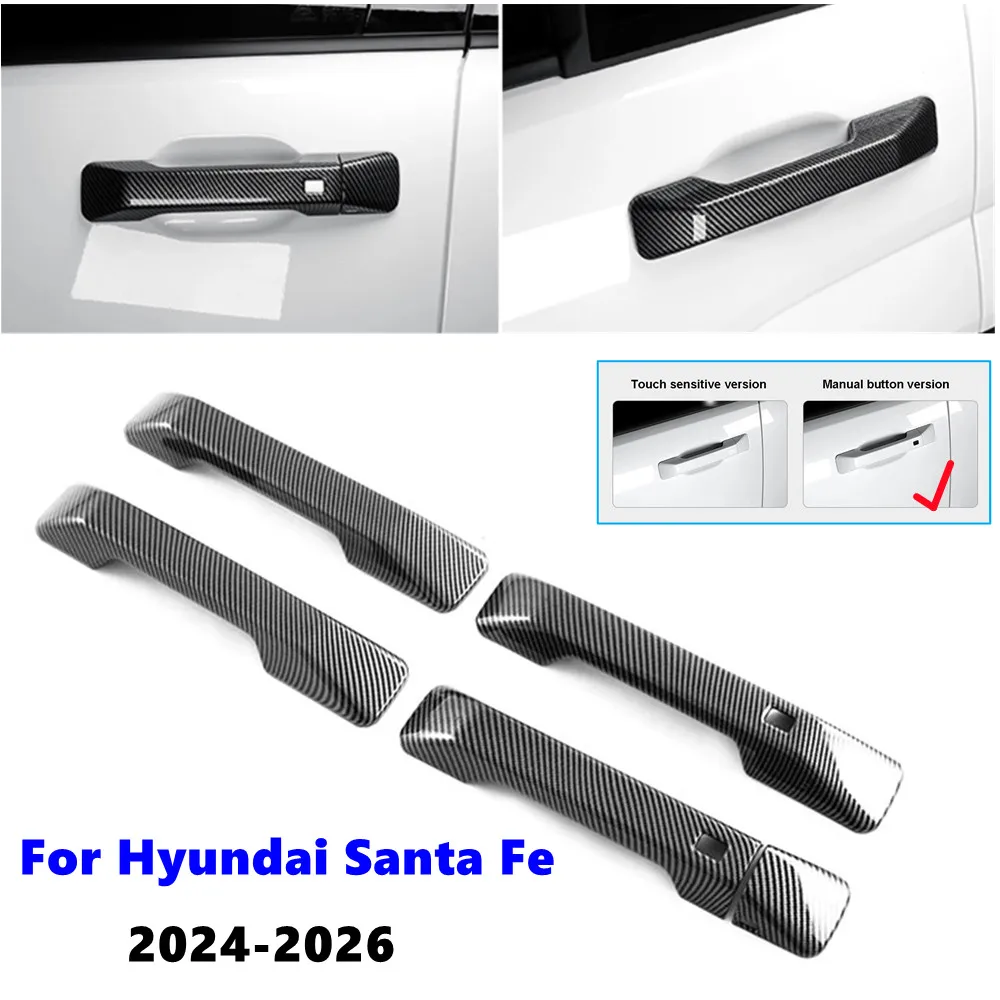 

1 комплект для Hyundai Santa Fe 2024 2025, наружная дверная ручка, рамка, накладка, защитная наклейка из АБС-пластика, аксессуары
