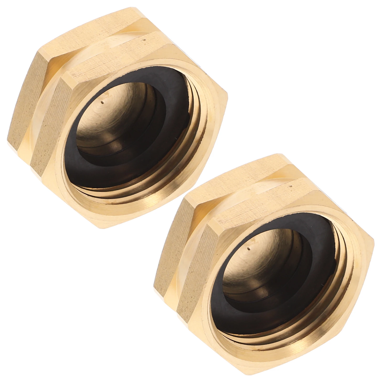 

2 Pcs 3/4 Inch Brass Garden Hose End Caps Durable Leakproof Garden Hose Plugs Adapter Valve Bib Splitter Outdoor Faucets Sewer