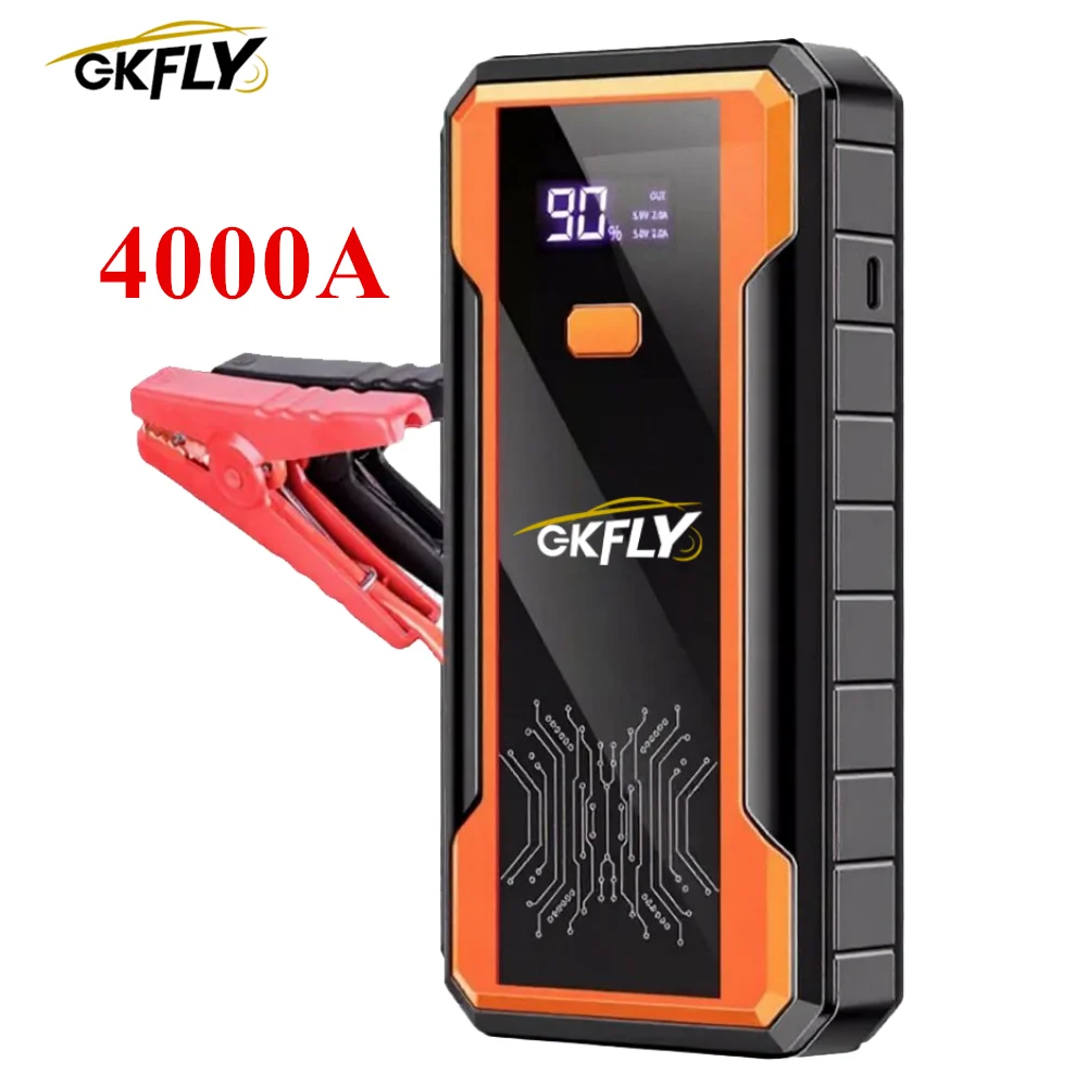 

GKFLY Emergency Car Jump Starter 4000A Starting Device 59.2Wh Power bank Cars Battery Starters Starting Boosters Busters