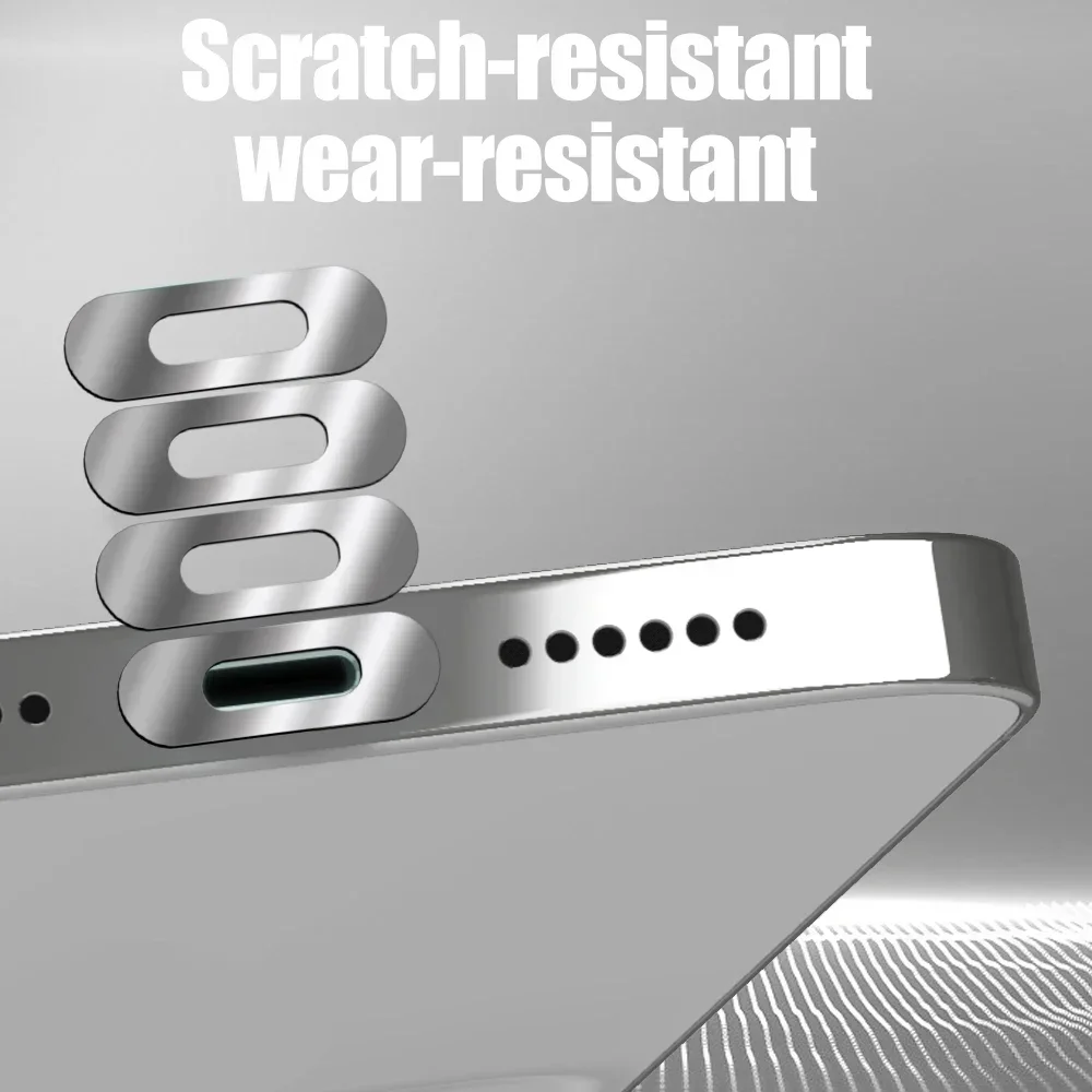 15PM Metal Charging Port Protective Sticker For iPhone 15 Plus Pro Max Anti-Scratch Dustproof Charge Ports Protector Film 2024