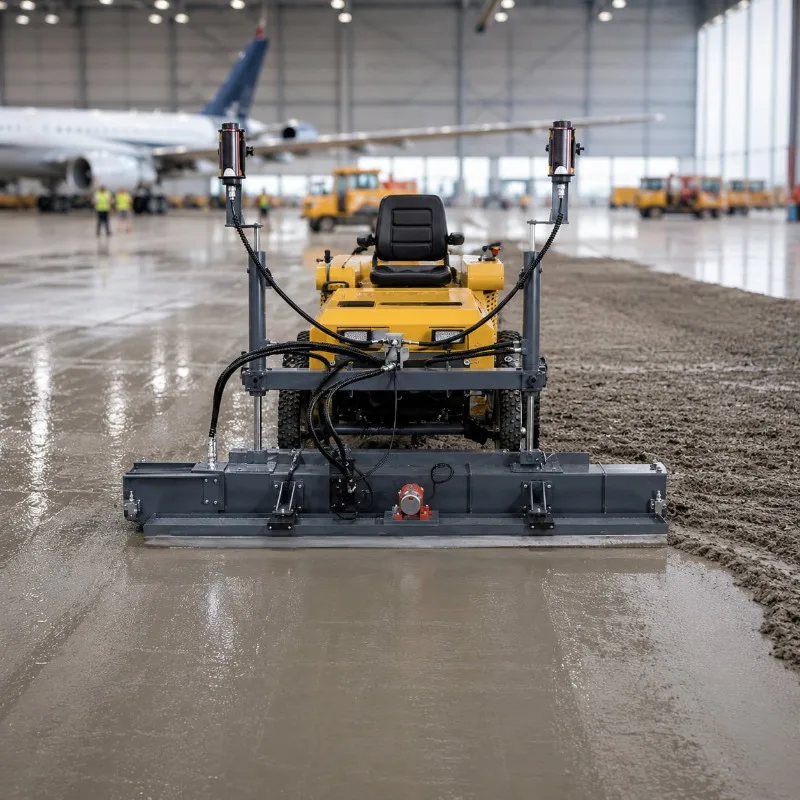 Machine à laser pour le nivellement du béton, équipement de finition durable pour surfaces, personnalisé pour les projets de revêtements de sol d'entrepôts