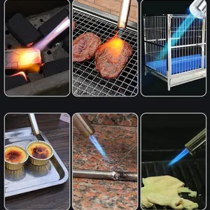 Tocha Cozinhar AutoIgnition Gás Butano, Soldagem-Queimador, Flame Gun, Sopro para churrasco, Camping 10 principais vendas queimador de churrasqueira - №7