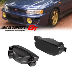 Clear / Smoked Lens Car Front Bumper Corner Turn Signal Light Cover Housings Kit For 1999-2001 Subaru Impreza, No Bulb / Socket