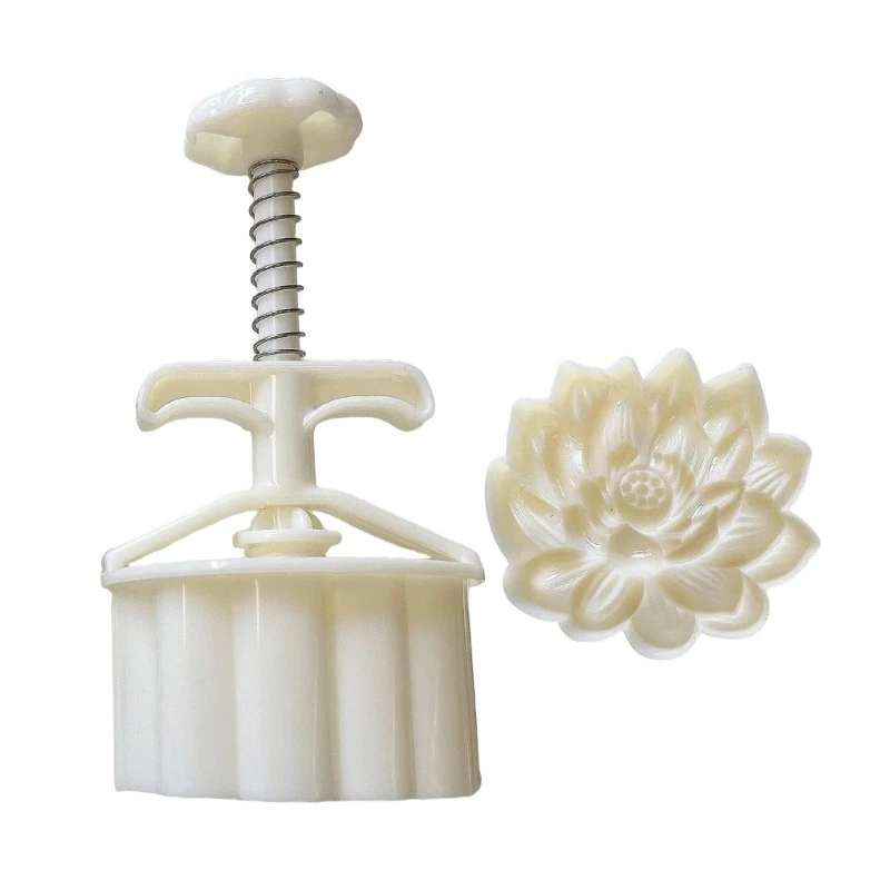 

Elegant Flower Mooncakes Molds Artisanal Mooncakes Designing Molds with Flower Stamp for Special Event Treats 45BE