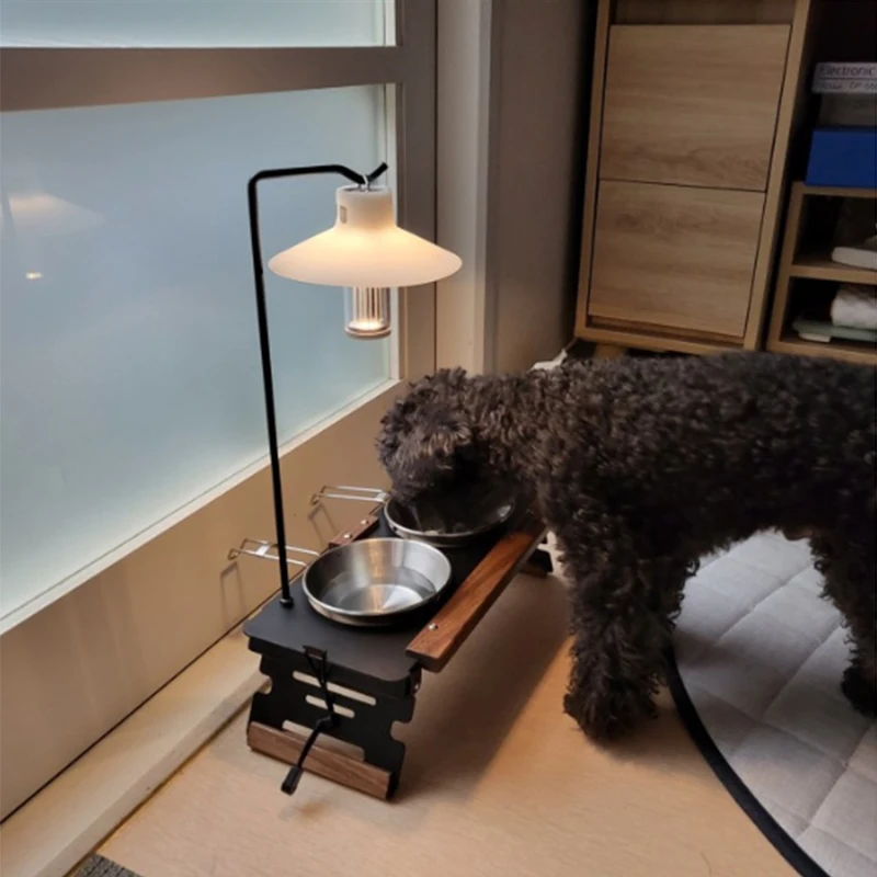 mouth special water bowl rack Anti-overturning pet drinking water feeding basin rack