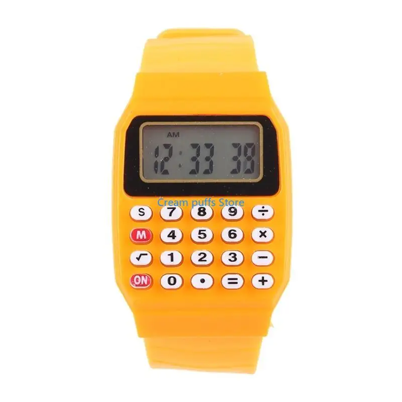 50LE Fashion Child Kid Silicone Date Multi-Purpose Electronic Calculator Wrist Watch