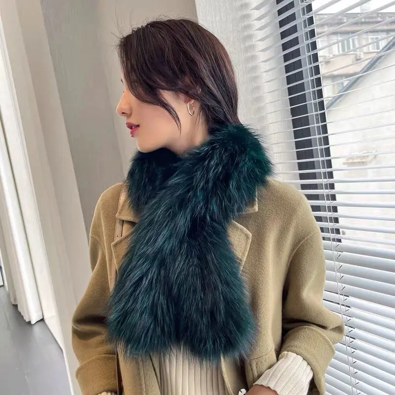 CX-S-117 Women Wholesale Hand Knitted Fox Fur Real Fur Scarf ~Drop Shipping