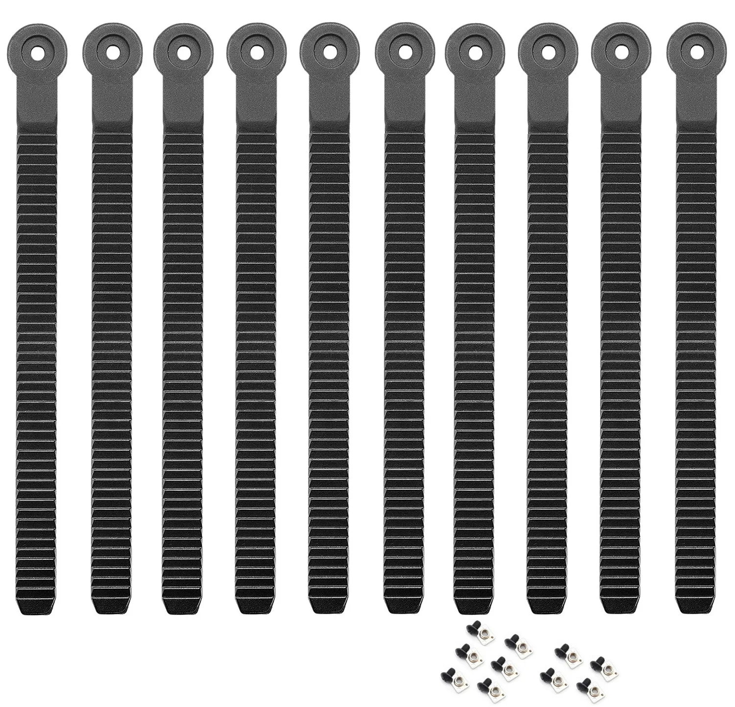 

10 Pack Replacement Snowboard Binding Straps with Screws and Nuts Secure Fit for Bindings and Compatible with Skates