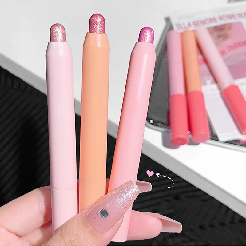 Pearlescent Eyeshadow Stick Pencil Glitter Waterproof Eyeshadow Shimmer Silkworm Liner Pen High-gloss Cosmetics Beauty Makeup