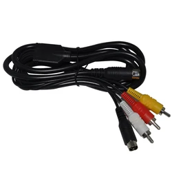 1.8m Nickel Plated Plug S-Video AV cable for SEGA Saturn SS 3RCA Audio Video Cord Cable