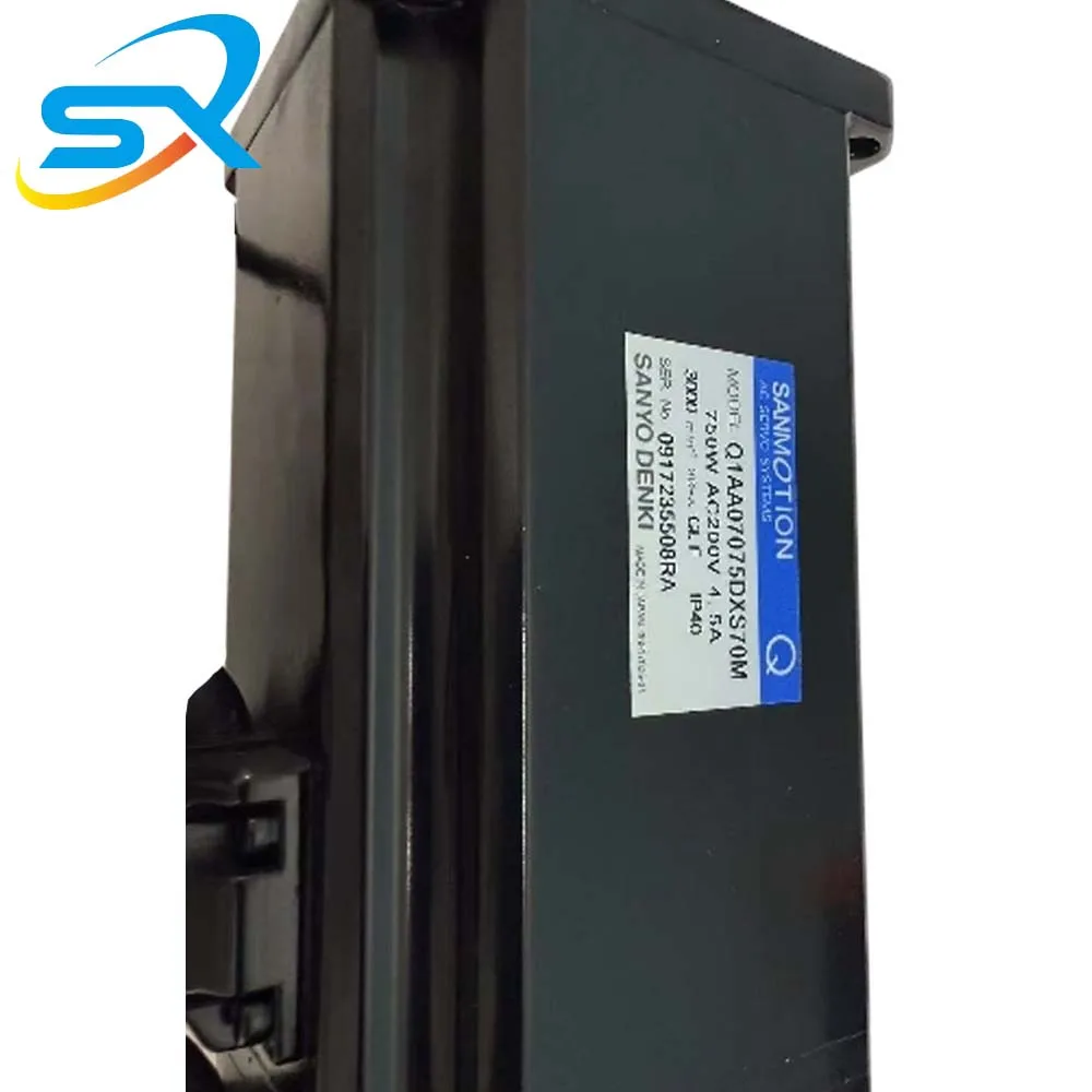 มอเตอร์เครื่องซันโย Q1AA07075DXS70M 750w สำหรับหุ่นยนต์ ให้ภาพถ่ายและวิดีโอ ภาพถ่าย การจัดส่ง การขายที่ตกลงกัน