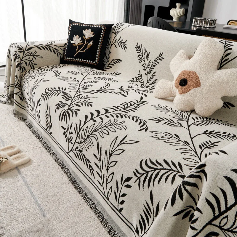 

Bohemia Sofa Blanket Chenille Fabric Sofa Covers Four Seasons Universal Tassel Throw Blankets Anti-cat Scratch Towel Protector