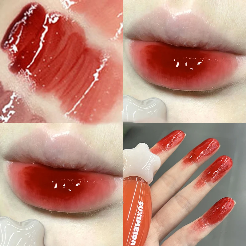 مرآة المياه ملمع الشفاه الشرير الكرز الأحمر الشفاه الصقيل ترطيب أحمر الشفاه السائل واضح ماكياج الكورية مثير الشفاه تينت النساء مستحضرات التجميل #3