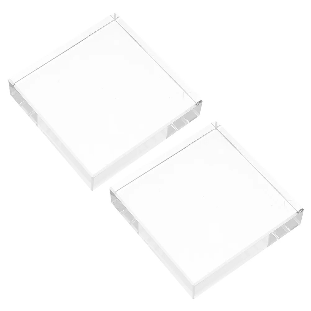 

2Pcs Square Glass Paperweight Clear Desk Weight for Writing Sewing Projects Decorative Home Office Table Ornament Smooth Finish